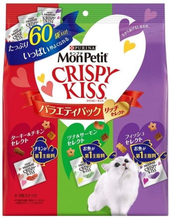 Monpetit Cat Snack Crispy Kiss Variety Pack Rich Select Cat 180g