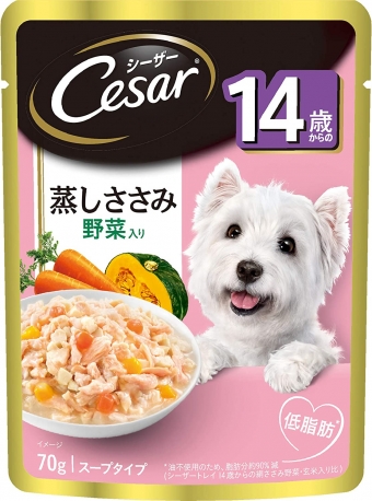 chevron_leftchevron_right Cesar Pouch 70 g. อาหารเปียก อาหารสุนัข เนื้อไก่ แครอทและฟักทองในเยลลี่ สำหรับสุนัขโต 70 กรัม - 16 ซอง