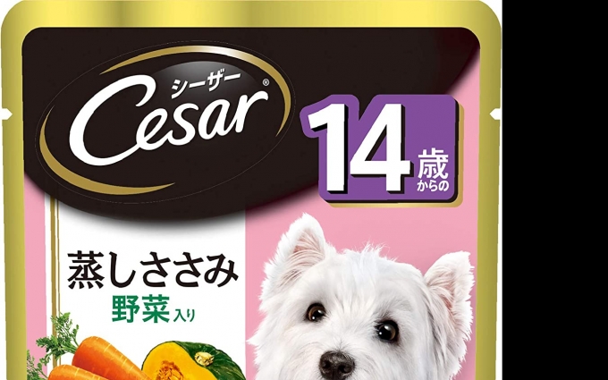 Cesar Pouch 70 g. อาหารเปียก อาหารสุนัข เนื้อไก่ แครอทและฟักทองในเยลลี่ สำหรับสุนัขโต 70 กรัม - 16 ซอง