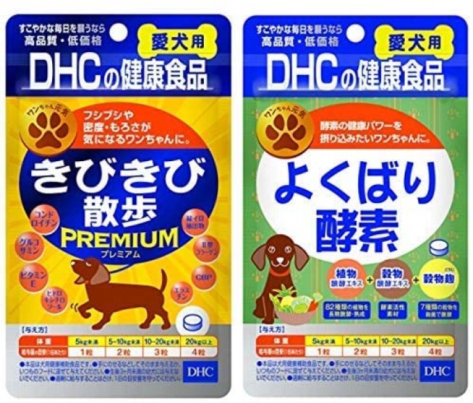 อาหารเสริมวิตามินสำหรับสุนัขDHC (DHC) Screaming Walk Premium &amp; (DHC) เอนไซม์ที่สมดุล